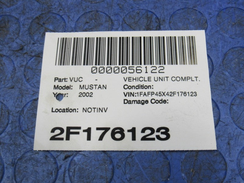 02 Ford Mustang GT 4.6L V8 MT ECU ECM PCM Engine Computer 2R3A-12A650-