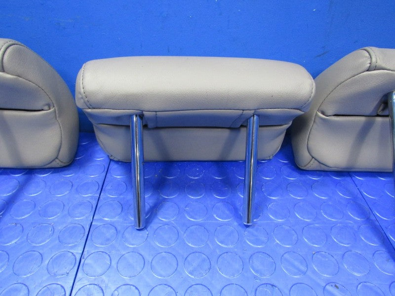 03-09 Toyota 4Runner Second Row Rear Seat Headrests Gray Leather Set 5