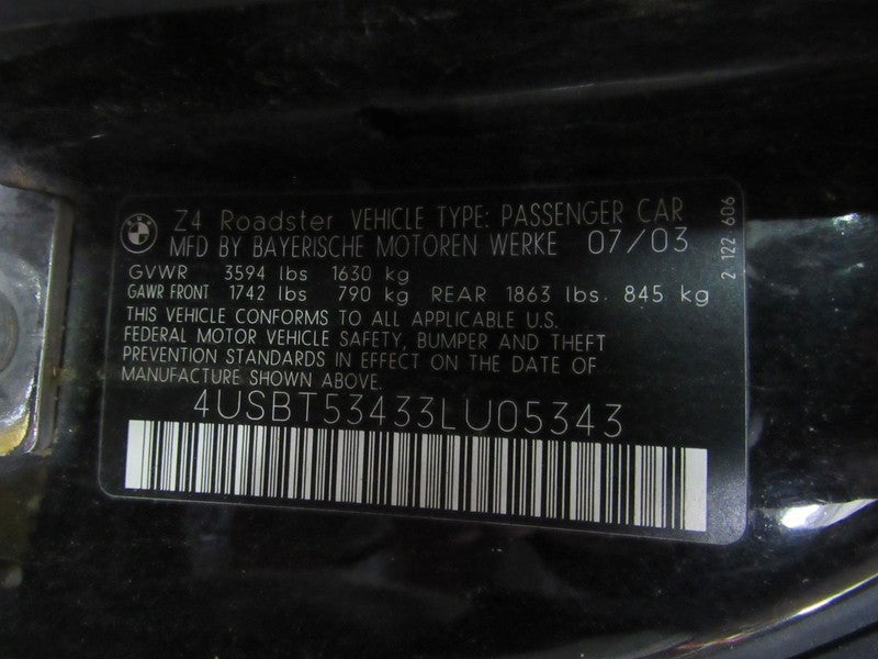 03-05 BMW Z4 Instrument Cluster Speedometer Odometer 139246