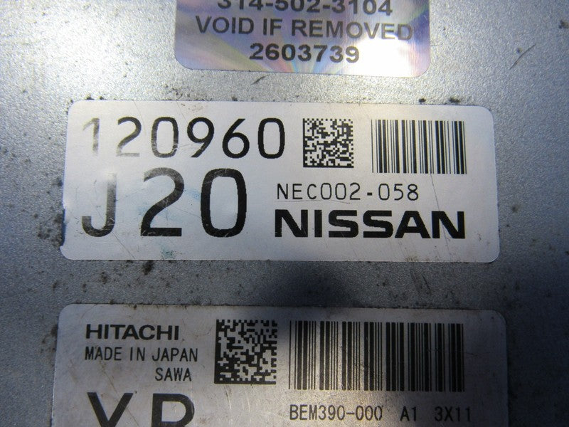 12-13 Infiniti G37x Sedan AT ECU ECM PCM Engine Computer NEC002-058 BE