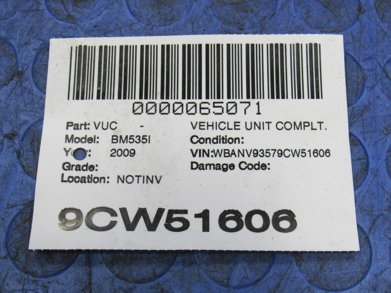 09 BMW 535i E60 MT AWD DME ECU ECM PCM CAS Engine Computer Key Set 7 5
