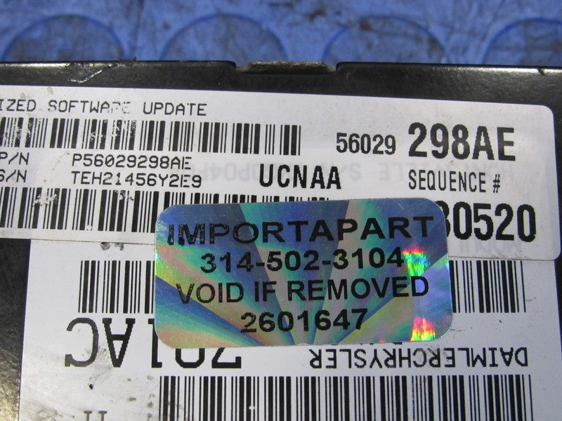 PROGRAMMED PLUG & PLAY 06 Dodge Ram 1500 4.7 AT 4X2 ECM 56029298AE 298
