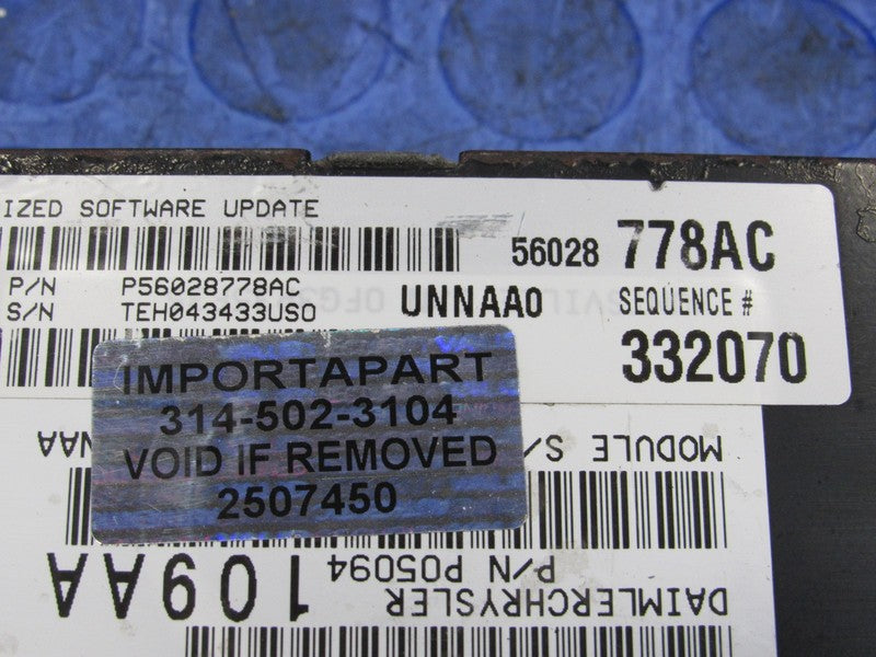PLUG & PLAY 04 Dodge Ram Truck 4.7L MT Engine Computer ECU 56028778 PR