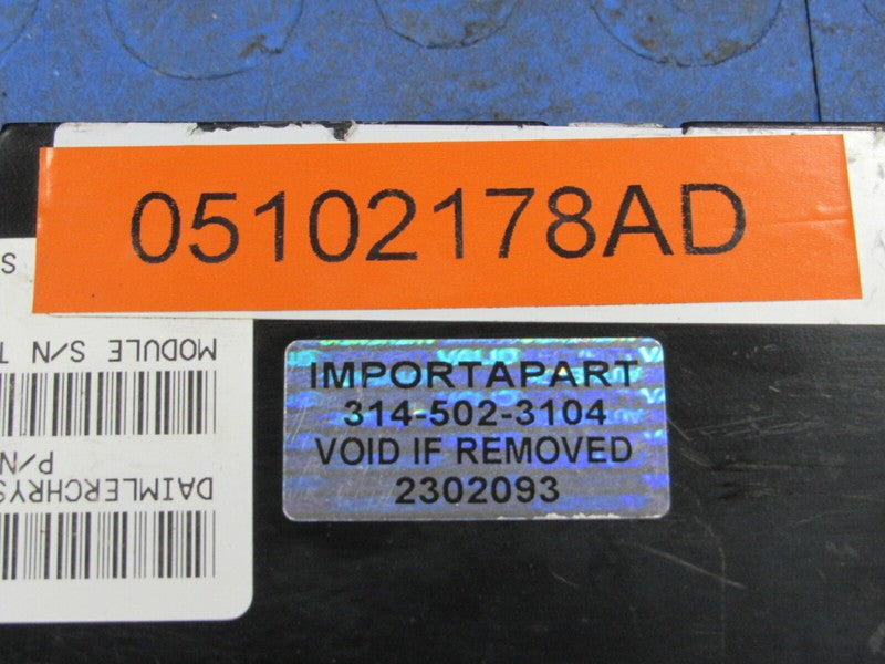 PROGRAMMED PLUG & PLAY 02 300M Concorde Intrepid 3.5 ECM 178 05102178A
