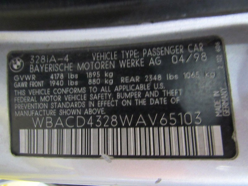 92-98 318 325 328 E36 4DR Right RH Passenger Power Door Mirror Titansi