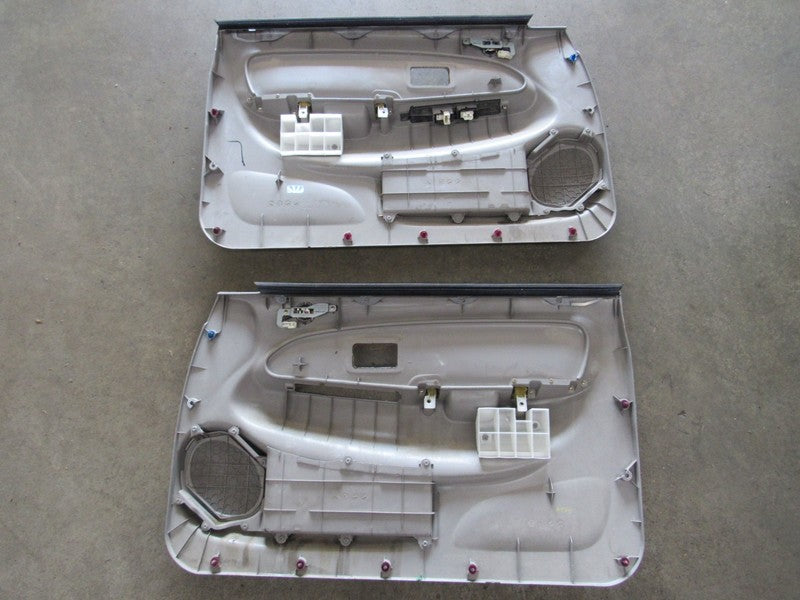 01-04 Toyota Tacoma Left Right Door Card Panel Set Power Windows Gray 