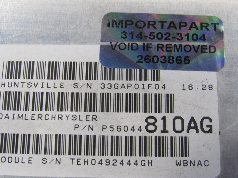PROGRAMMED PLUG & PLAY 02 Grand Cherokee WJ 4.7 V8 ECM 56044810AG 810 