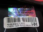 O7-O9 Honda CR-V Driver Steering Wheel Mounted Airbag Air Bag Black 47