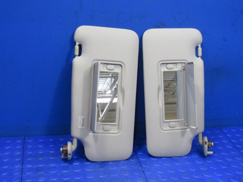 15-20 Honda Fit Right Left Sun Visor Shade Gray Pair Set w/ Mirrors OE