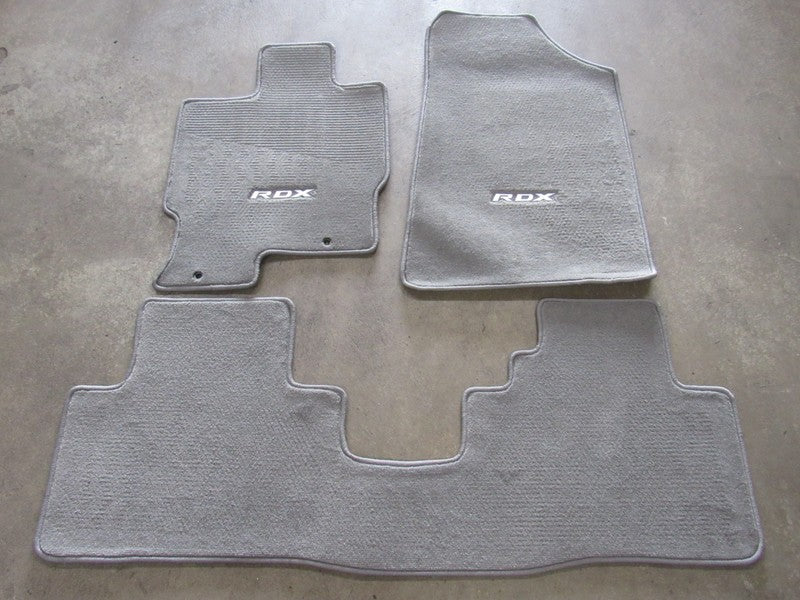 07-12 Acura RDX Floor Mats Set Carpet Liners Pads Medium Gray / Taupe 