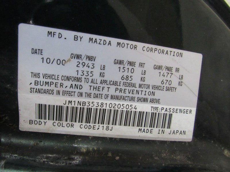 01-05 Mazda Miata MX-5 NB2 Right RH Passenger Side Tail Light Tailligh