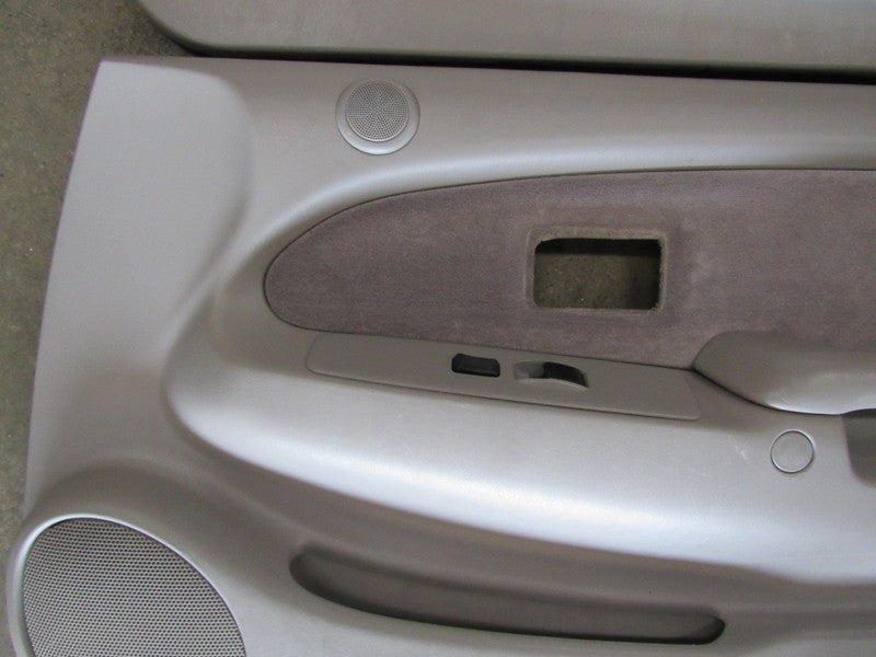 01-04 Toyota Tacoma Left Right Door Card Panel Set Power Windows Gray 