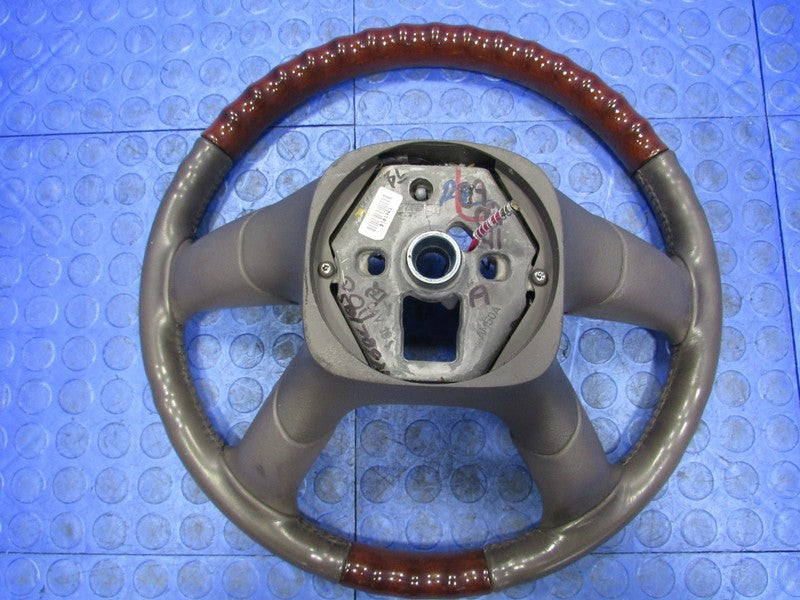 03-06 Escalade Yukon Denali Leather Wrapped Wood Grain Steering Wheel 