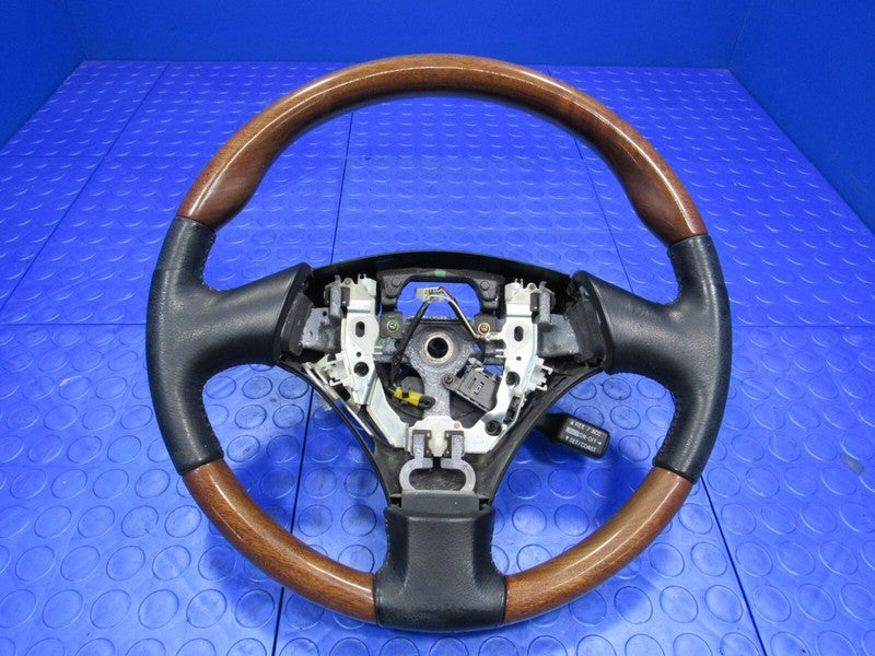 02-05 Lexus SC430 Steering Wheel Wood Grain Black Leather OEM 1533