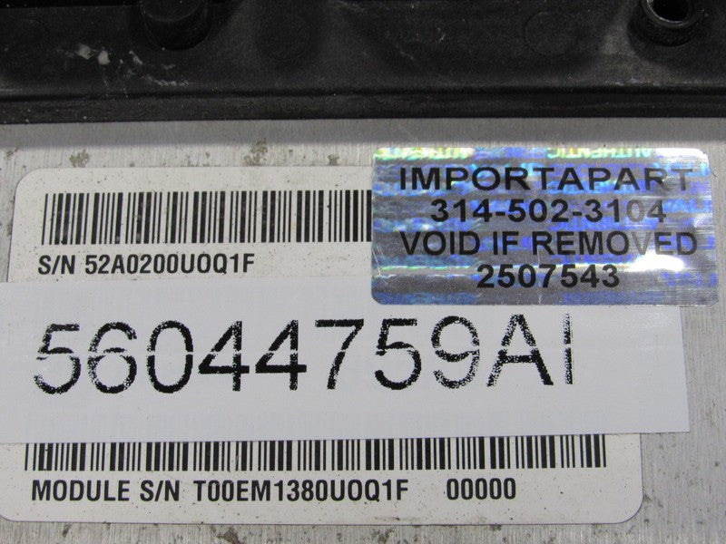 PLUG & PLAY 06 Grand Cherokee 3.7L Engine Computer ECU 56044759 PROG 7
