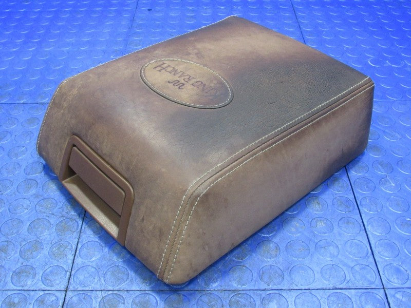 04-08 Ford F150 King Ranch Leather Center Console Armrest Lid Brown 29