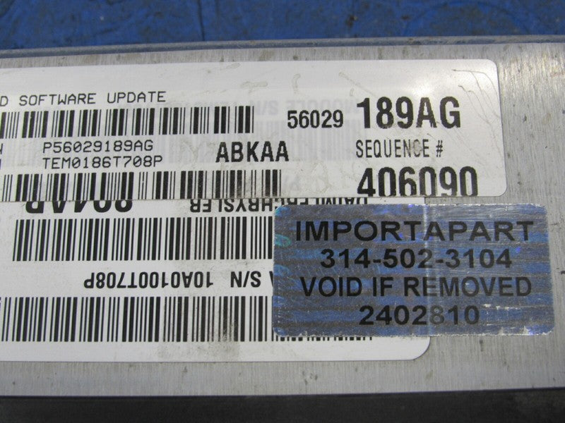 PROGRAMMED PLUG & PLAY 06 Dodge Ram Truck 3.7 V6 AT ECU 56029189AG 189