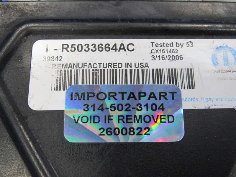 PROGRAMMED PLUG & PLAY 02 Chrysler PT Cruiser 2.4 AT ECM R5033664AC 66