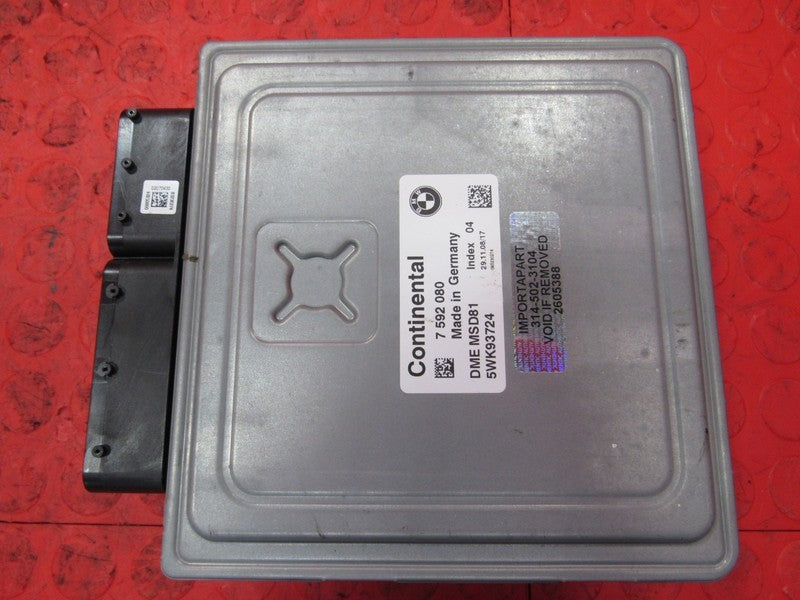 09 BMW 335i 3.0L E90 DME ECU ECM PCM CAS Engine Computer Key Set 7 592