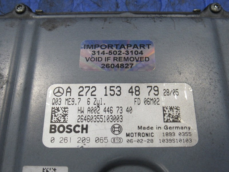 07 Mercedes-Benz E350 ECU ECM PCM Engine Computer UNLOCKED 272 153 48 