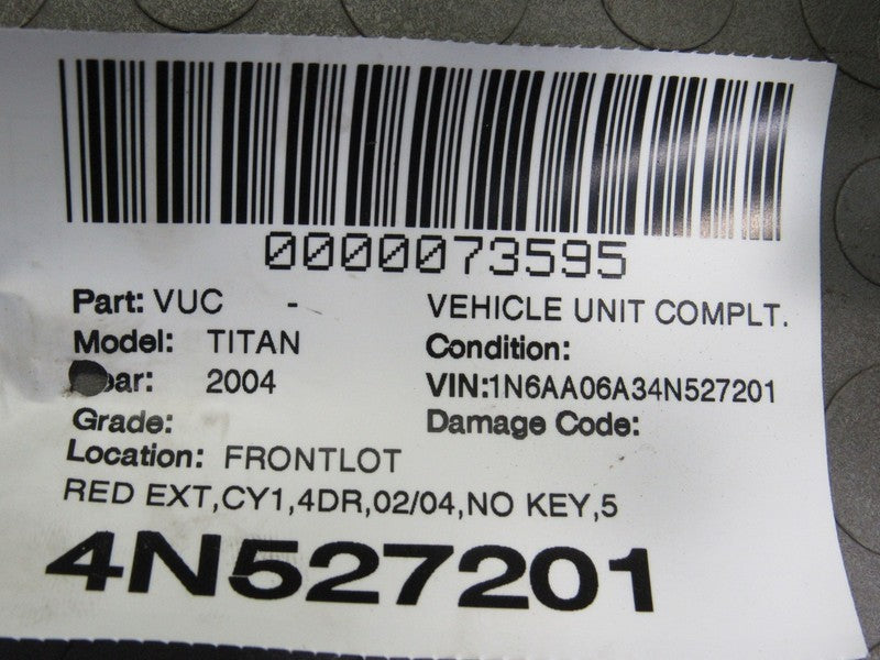 04-09 Nissan Titan ABS Anti-Lock Brake Pump Module Assembly 47660-7S00