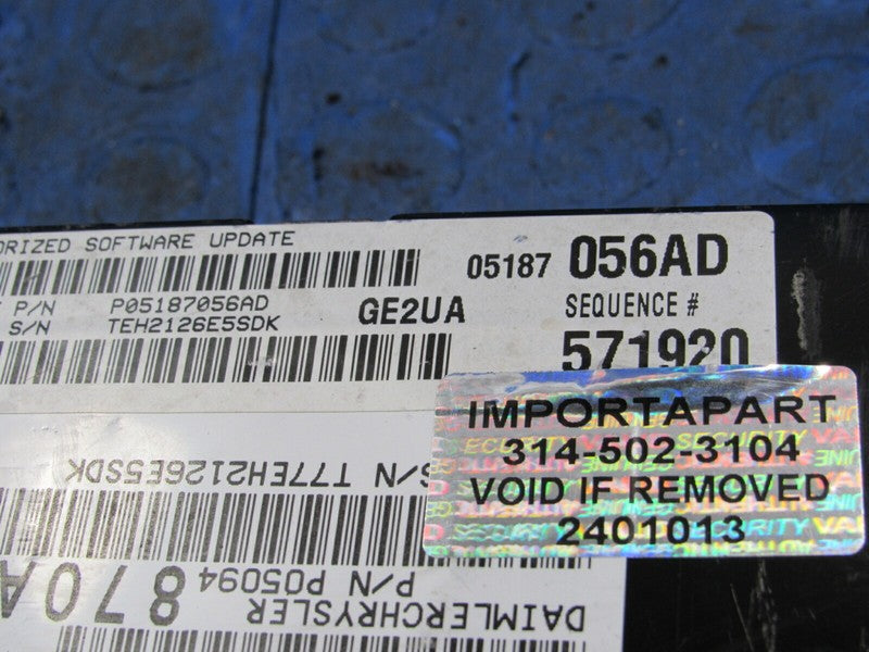 PLUG & PLAY 07 Jeep Commander 5.7 Engine Computer ECU 05187056 PROG 13