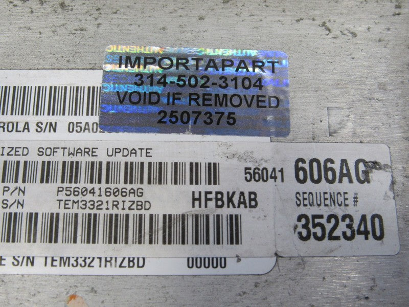 PLUG & PLAY 02 Jeep Liberty KJ 3.7L AT Engine Computer ECU 56041606 PR