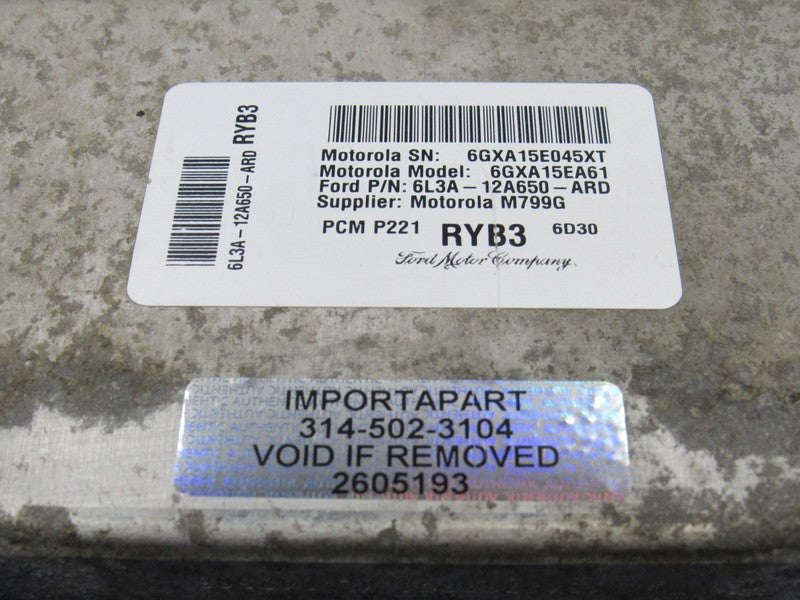 06 Ford F150 5.4L FFV 4x4 ECU ECM PCM Engine Computer RYB3 6L3A-12A650