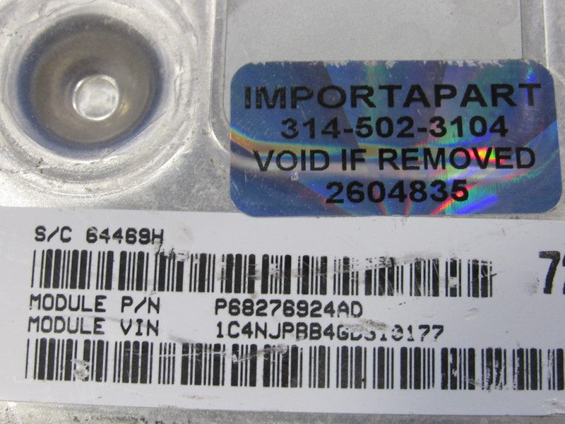 VIN PROGRAMMED 16 Compass Patriot 2.4L AT FWD ECU PCM 68276924AD 924 P