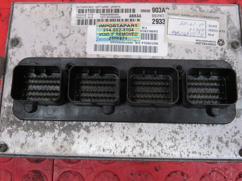 PROGRAMMED PLUG & PLAY 05 Dodge Ram Truck 3.7L AT ECM 56028903AD 903 P