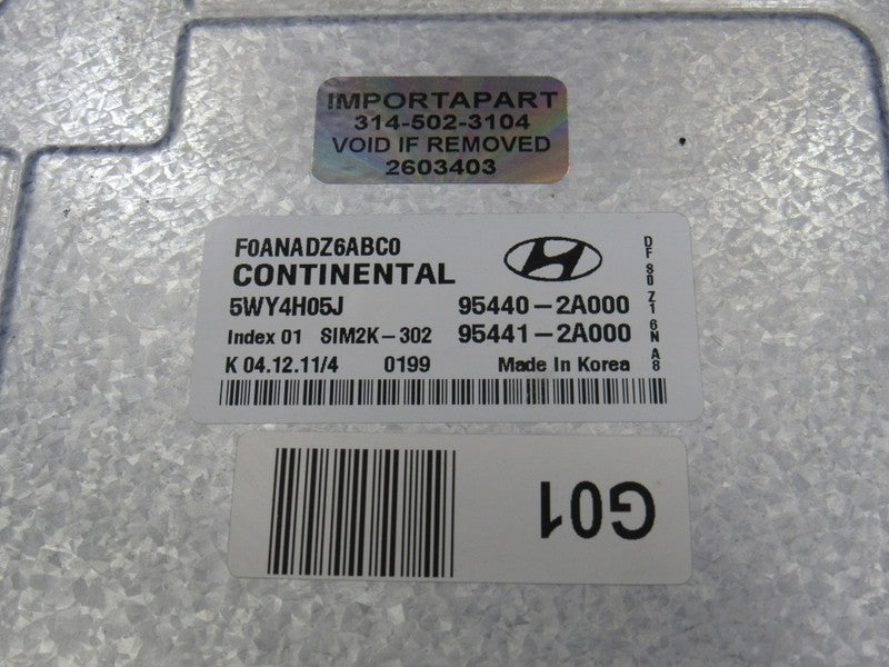 12 Hyundai Veloster DCT TCU TCM Transmission Control Module 95440-2A00