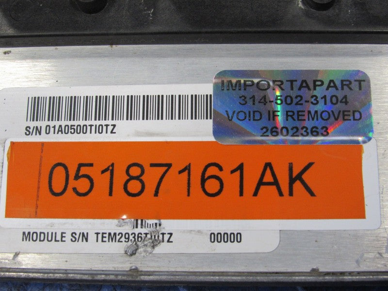 PROGRAMMED PLUG & PLAY 07 Jeep Wrangler JK 3.8L AT ECM 05187161AK 161 
