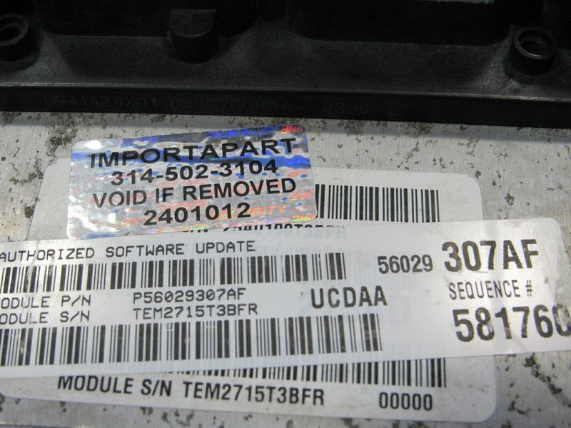06 Dodge Ram Truck 5.7L AT ECU ECM PCM Engine Computer 56029307AF 307 