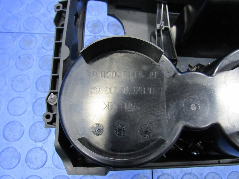 08-14 Mercedes C300 C350 W204 Center Console Armrest Lid Cupholder Bla