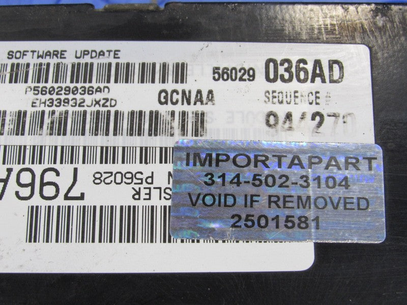 PROGRAMMED PLUG & PLAY 04 Dodge Dakota 4.7L 4x2 AT ECM 56029036AD 036 