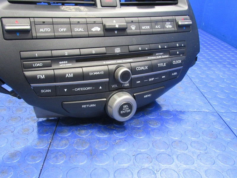 08-09 Honda Accord Sedan Audio Unit Radio Receiver Stereo XM 6 Disc AU