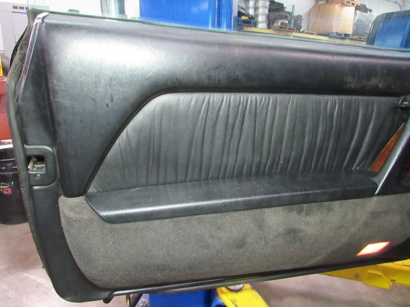 95 SL320 500 R129 Left LH Driver Side Front Door Trim Panel Black TEAR