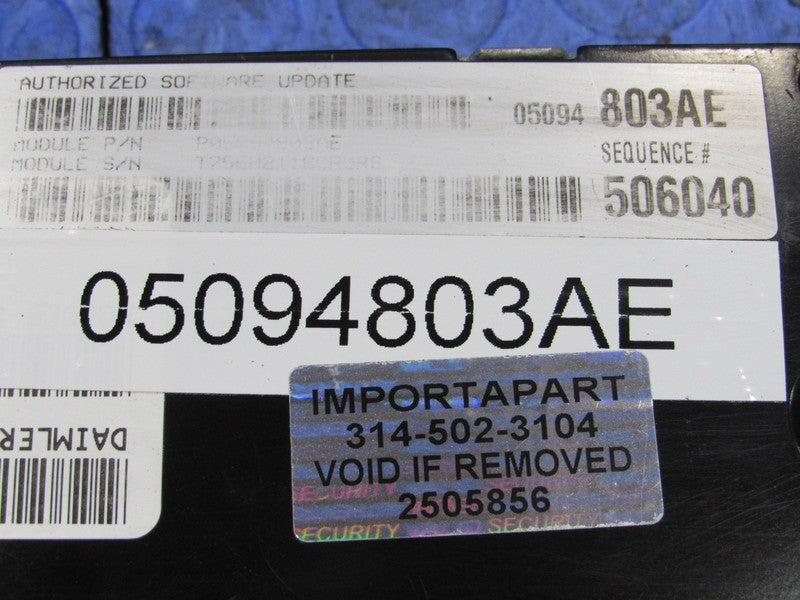 PROGRAMMED PLUG & PLAY 07 Charger 300C Magnum 5.7L ECM 05094803AE 803 