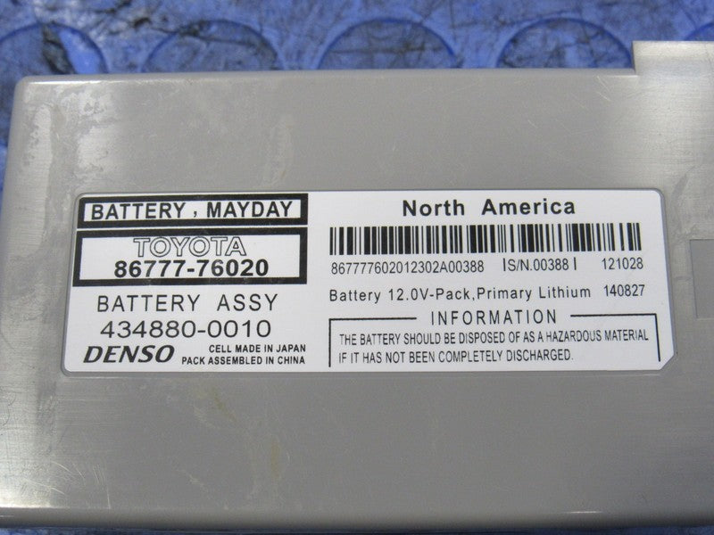 12-14 Lexus Toyota Mayday Back-Up Battery BUB Control Module 86777-760