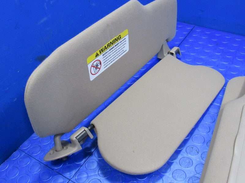 03-05 Mercury Grand Marquis Dual Visor Set Tan Left Right w/ Mirror 71