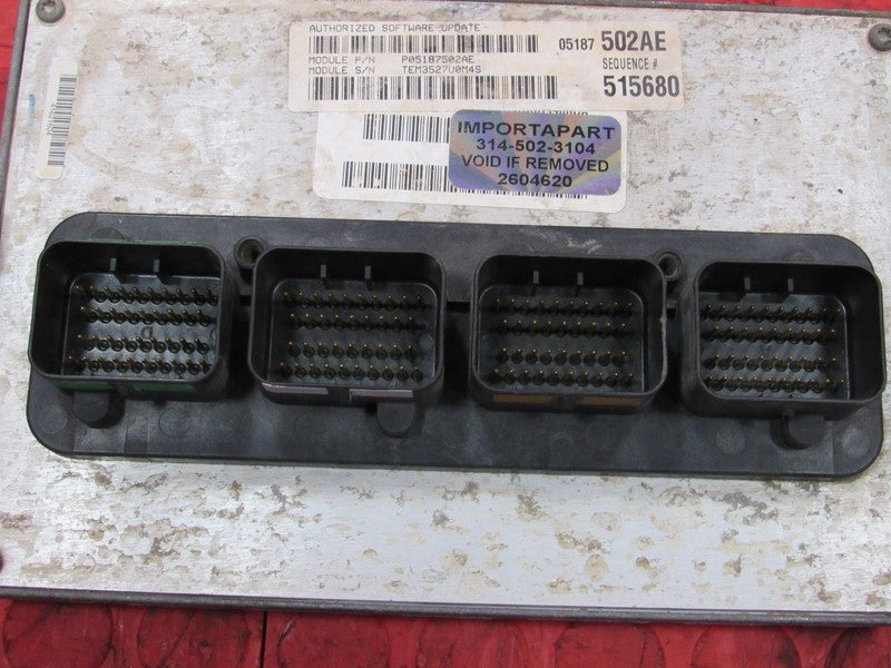 PROGRAMMED PLUG & PLAY 08 Dodge Durango 4.7L V8 4x4 ECM 05187502AE 502