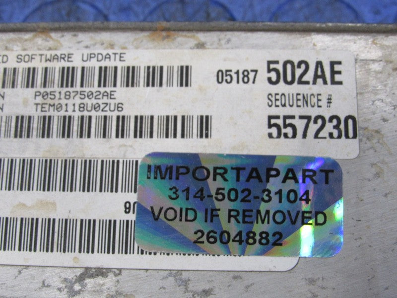 PROGRAMMED PLUG & PLAY 08 Dodge Durango 4.7L V8 4x4 ECM 05187502AE 502