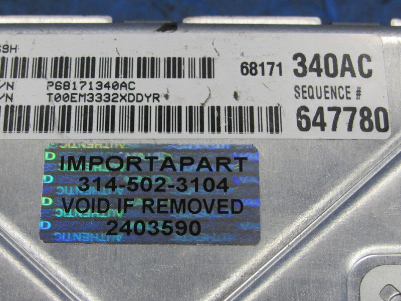 PROGRAMMED PLUG & PLAY 13 Dodge Charger 3.6L RWD ECU 68171340AC 340 PR