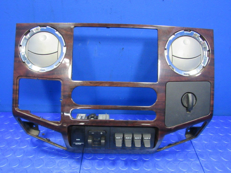08-10 Ford F250 F350 Super Duty Heater Radio Bezel Surround Trim Woodg