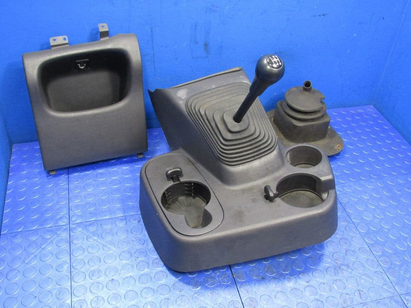98-01 Dodge Ram Manual 2WD Floor Shifter Boot Console Bezel Cupholder 