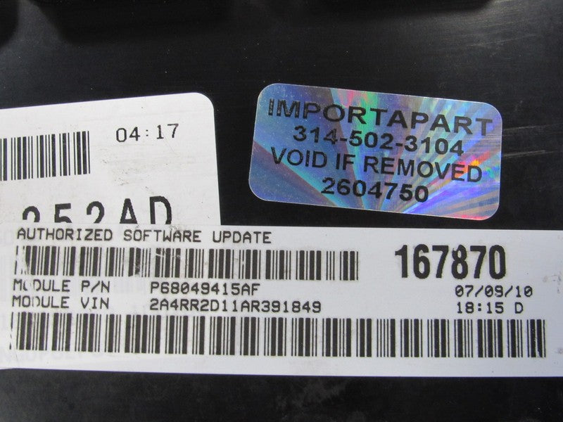 PROGRAMMED PLUG & PLAY 10 Caravan T&C 3.8L ECU ECM PCM 68049415AF 415 