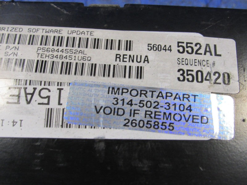 PLUG & PLAY 05 Grand Cherokee 4.7L 4X4 ECU Engine Computer 56044552 PR