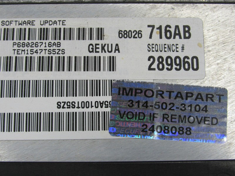 PROGRAMMED PLUG & PLAY 07 Jeep Commander 3.7L 2WD ECU 68026716AB 716 P