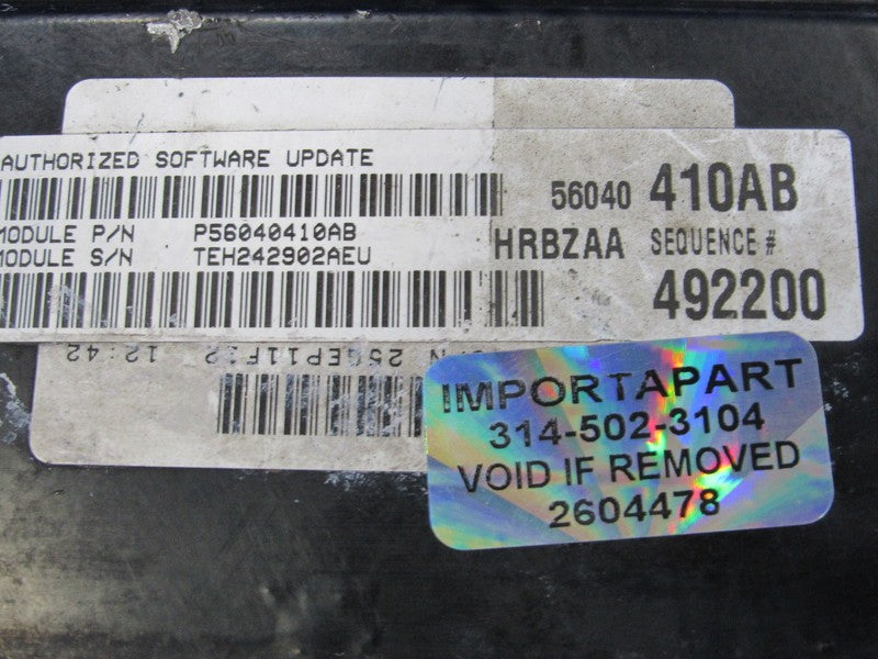 PROGRAMMED PLUG & PLAY 00 Dodge Ram 1500 5.9L AT ECM 56040410AB 410 PR
