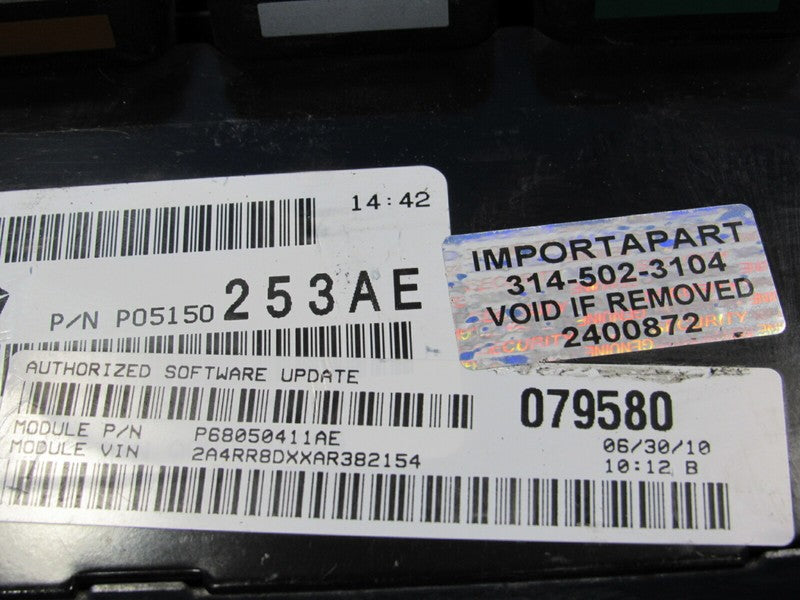PROGRAMMED PLUG & PLAY 10 Caravan T & C 4.0 ECU ECM PCM 68050411AE 411